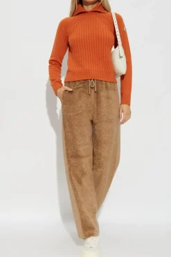 Moncler ORANGE Sweater with collar