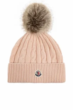 Moncler PINK Hat with Pom-pom
