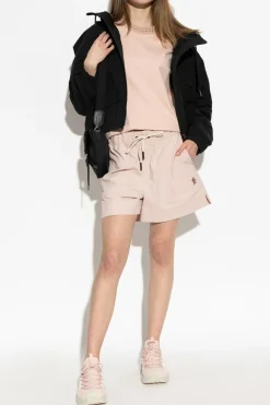 Moncler PINK T-shirt with decorative neckline