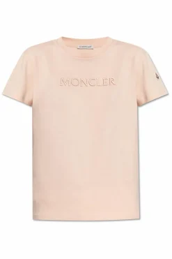 Moncler PINK T-shirt with logo