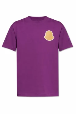 Moncler PURPLE T-shirt with print