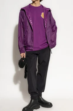 Moncler PURPLE T-shirt with print