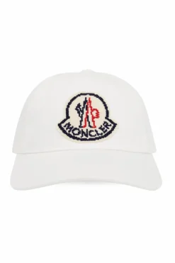 Moncler WHITE Cap with a visor