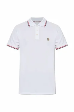 Moncler WHITE Cotton polo