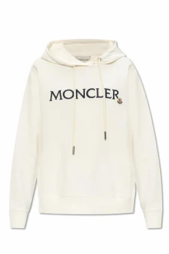 Moncler WHITE Hoodie with logo