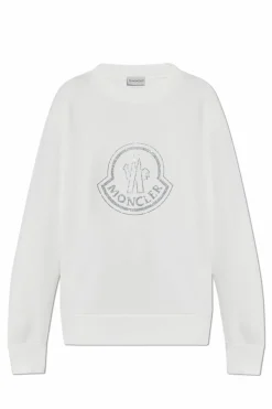 Moncler WHITE Oversize sweatshirt Maglia
