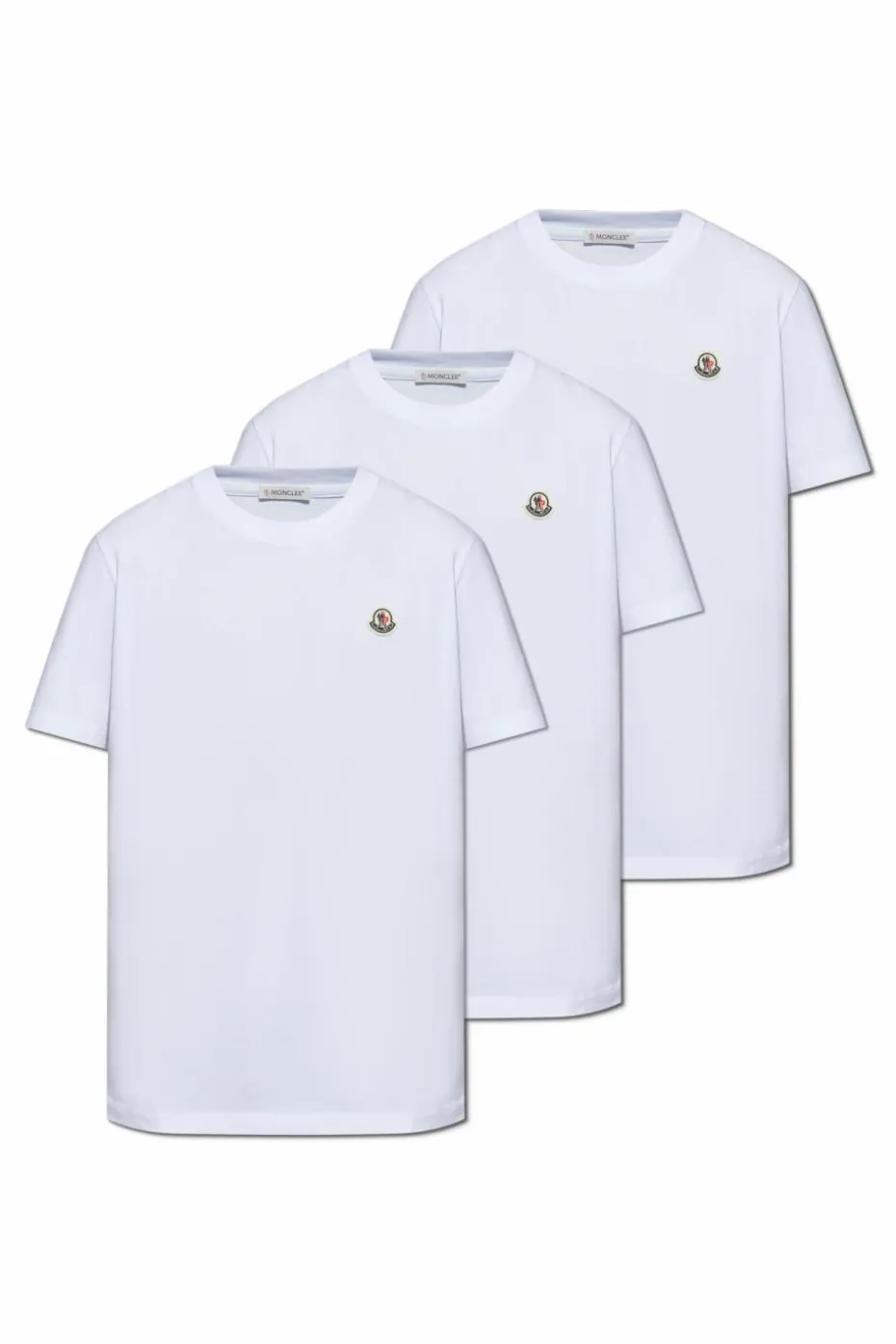 Moncler WHITE 3-pack of t-shirts