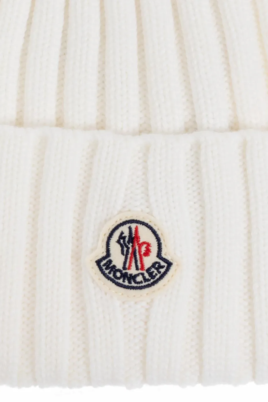Moncler WHITE Pom-pom hat