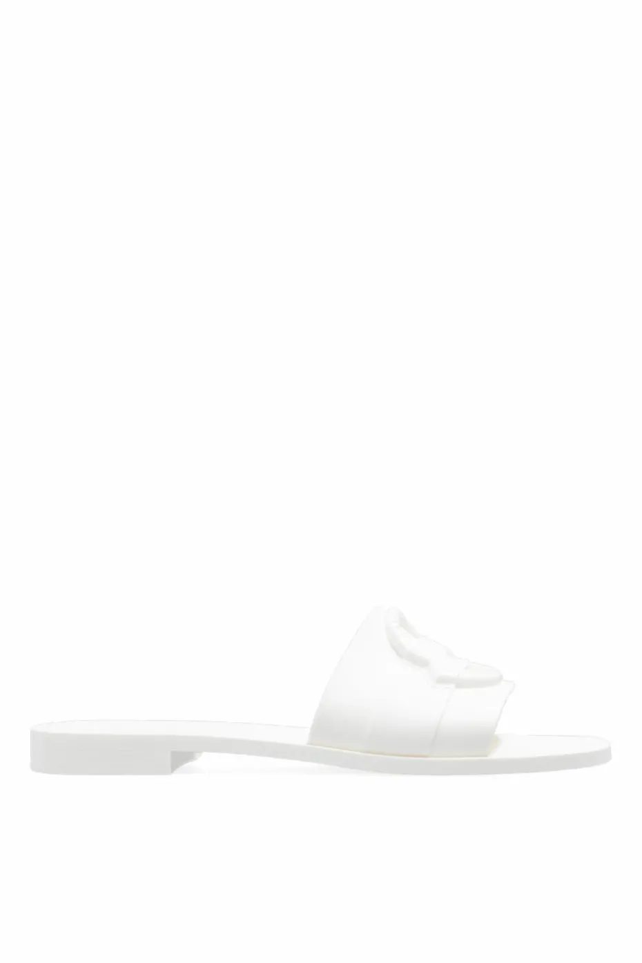 Moncler WHITE Rubber flip-flops