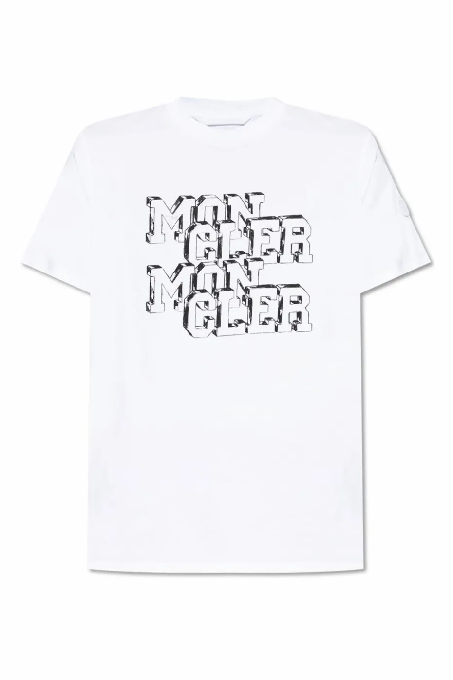 Moncler WHITE T-shirt with Logo