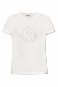 Moncler WHITE T-shirt with logo