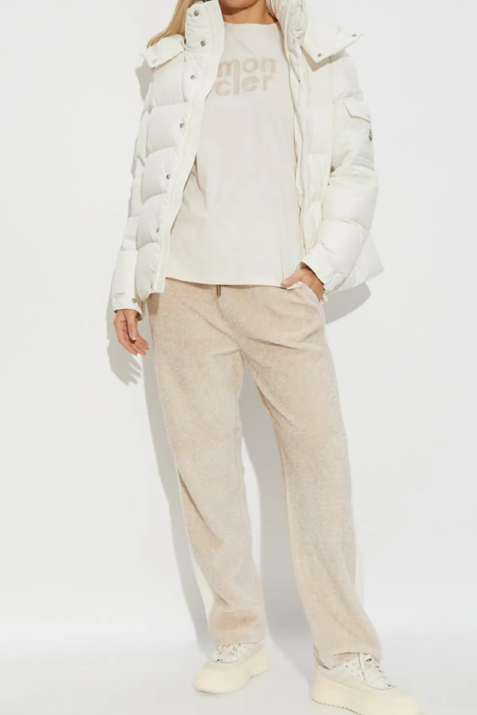 Moncler WHITE T-shirt with logo