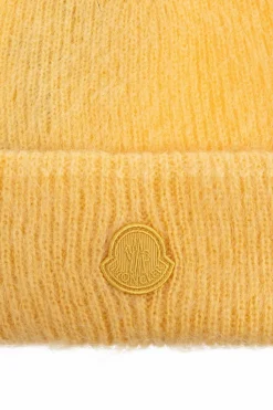 Moncler YELLOW Cap with logo patch
