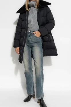 Moose Knuckles BLACK Long down coat ‘Belle Dune’