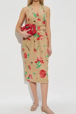 Moschino beige Dress with floral motif