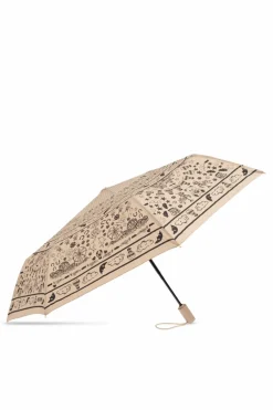 Moschino beige Folding umbrella with logo