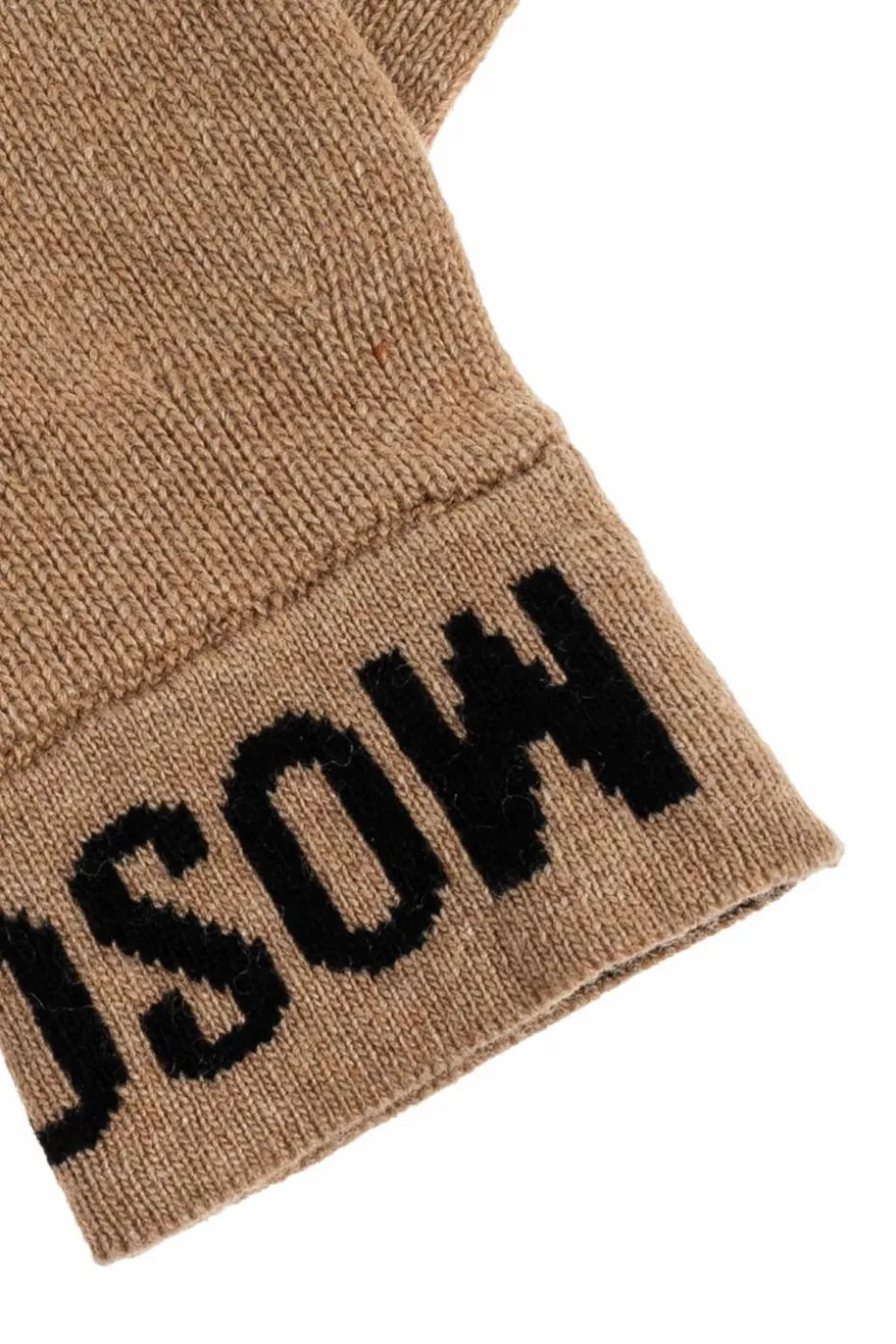 Moschino beige Gloves with logo