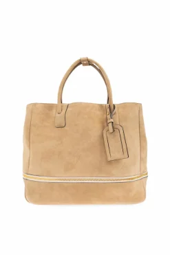 Moschino beige Leather shopper bag