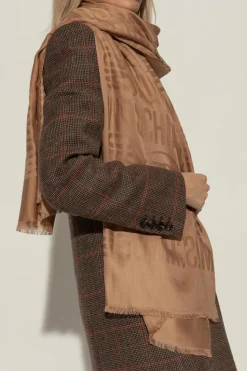 Moschino beige Scarf with logo