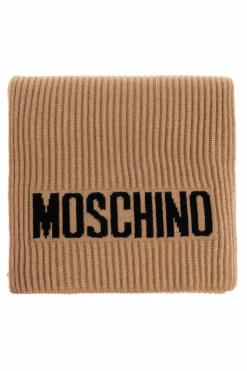 Moschino beige Scarf with logo