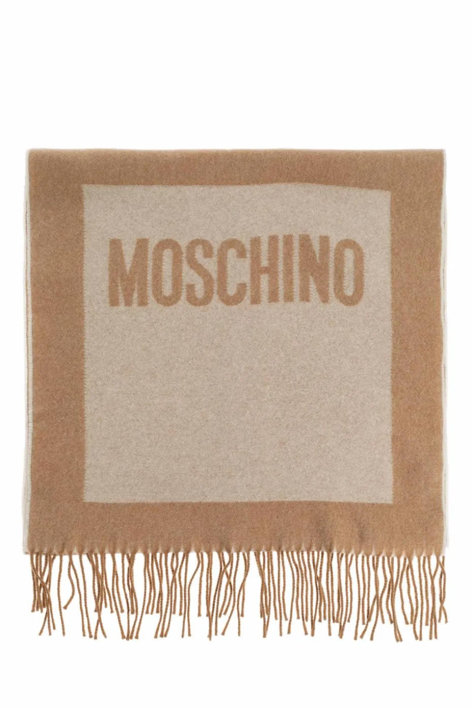 Moschino beige Scarf with logo