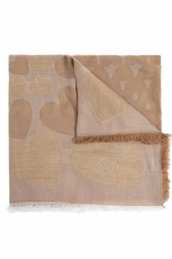 Moschino beige Scarf with lurex thread