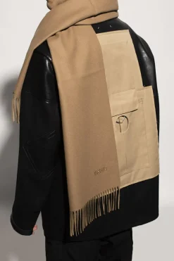 Moschino beige Scarf with logo