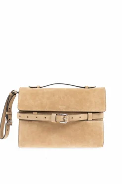Moschino beige Suede handbag
