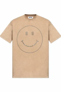 Moschino beige T-shirt from the `Smiley` collection