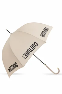Moschino beige Umbrella with logo