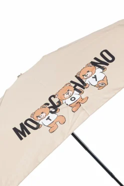 Moschino beige Umbrella with logo