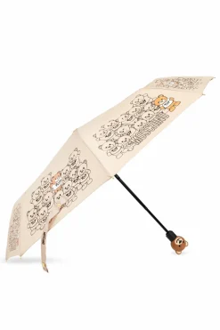 Moschino beige Umbrella with logo