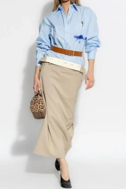 Moschino beige Wool skirt
