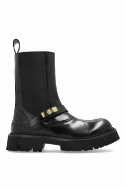 Moschino BLACK Ankle boots with logo