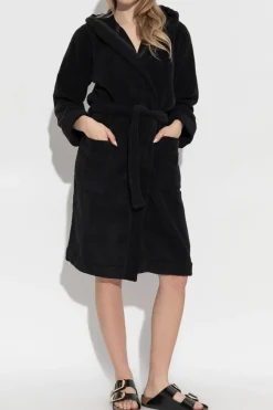 Moschino BLACK Bathrobe with logo