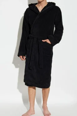 Moschino BLACK Bathrobe with logo