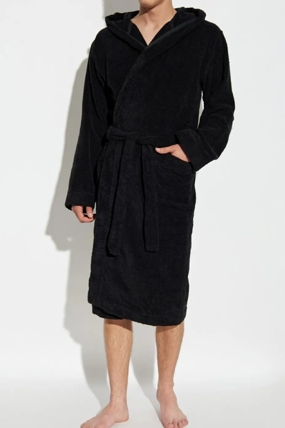 Moschino BLACK Bathrobe with logo