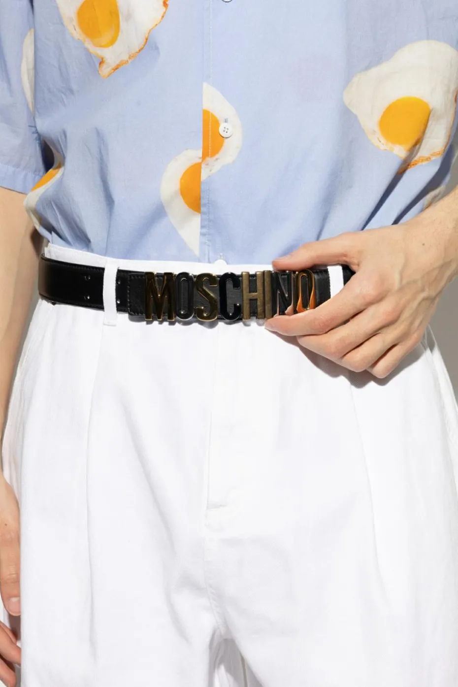 Moschino BLACK Belt with logo