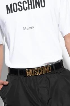 Moschino BLACK Belt with logo
