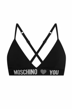 Moschino BLACK Bra with logo