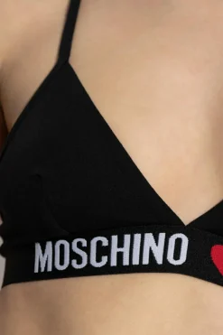Moschino BLACK Bra with logo