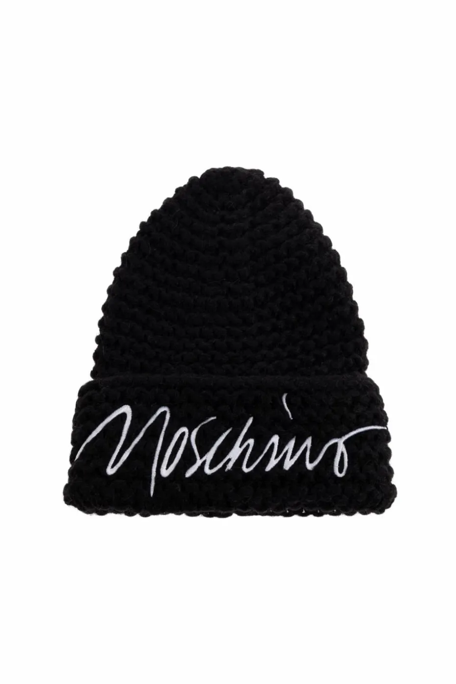 Moschino BLACK Cap with embroidered logo