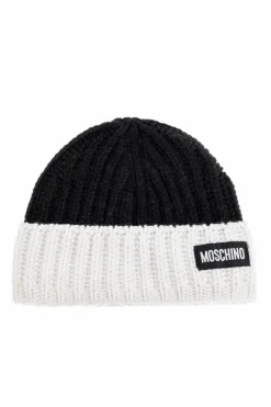 Moschino BLACK Cap with logo patch
