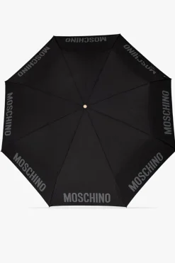 Moschino BLACK Folding umbrella with logo