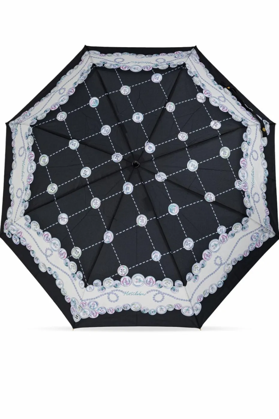 Moschino BLACK Folding umbrella with logo