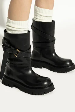 Moschino BLACK Leather ankle boots