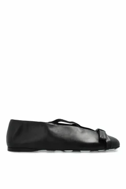 Moschino BLACK Leather ballerinas