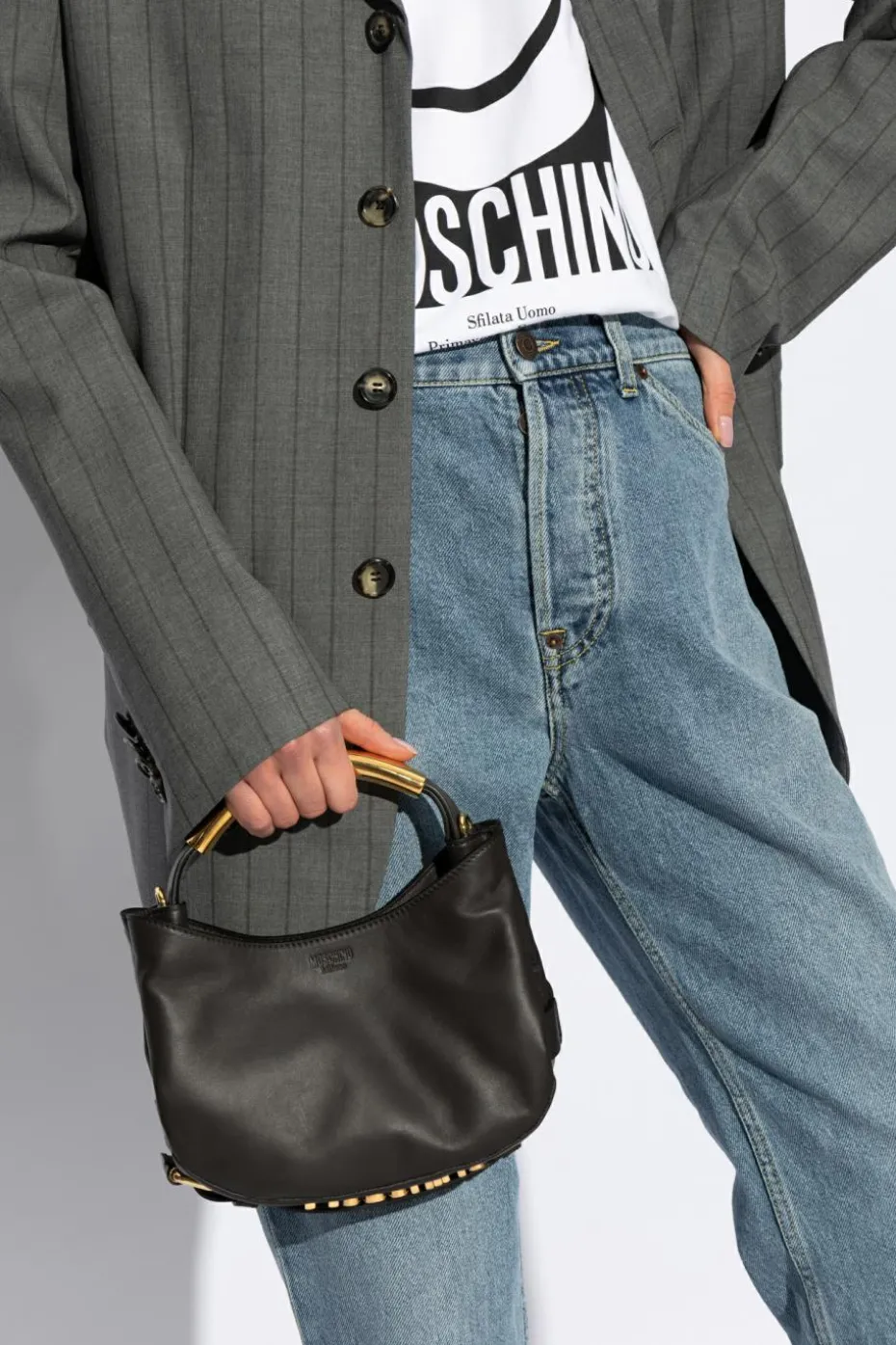Moschino BLACK Leather handbag