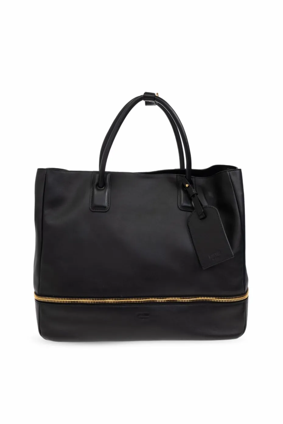 Moschino BLACK Leather shopper bag