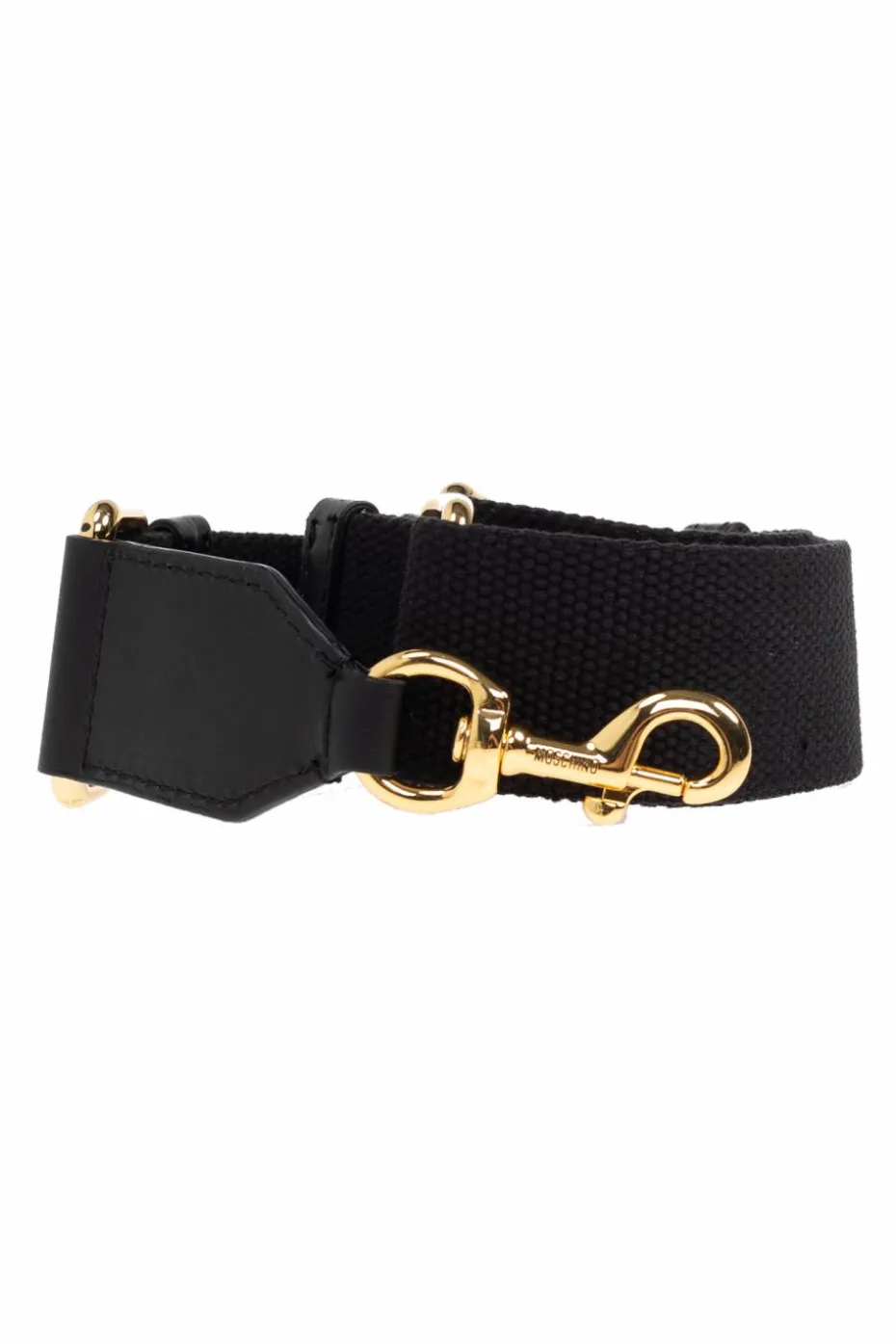 Moschino BLACK Leather shopper bag